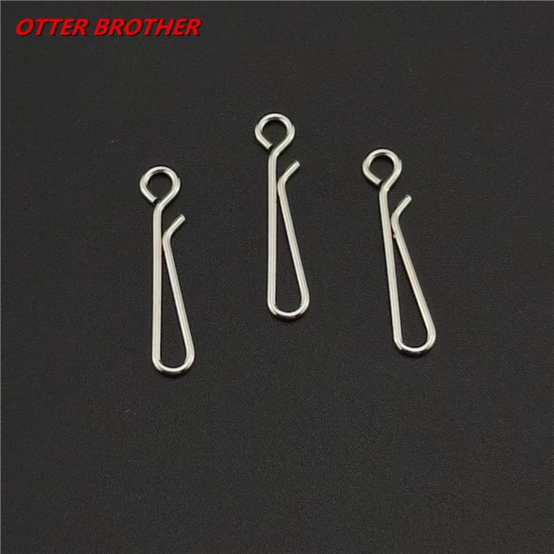 50pcs /lot Hanging Fishing Snap Swivels 0#-5# B Fishing Connector Barrel Stainless Steel Snaps Fish Carp Fly Tools Accessories