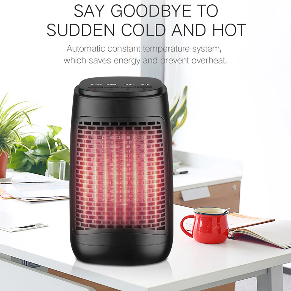 1200 واط مروحة ومدفأة قابل للتعديل ترموستات وحماية الحرارة الزائدة السيراميك الفضاء المنزل الشتاء سخان لغرفة النوم غرفة المعيشة مكتب
