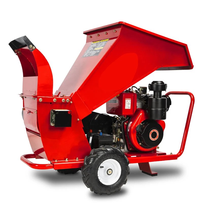 

16HP diesel electric start fruit garden mobile shredder crusher wood shredder tree branch shredder agricultural straw grape