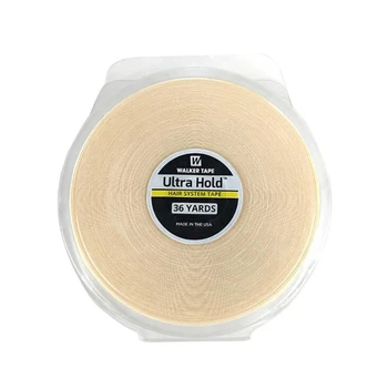 1 rolo de 36 jardas fita adesiva dupla face ultra hold para extensão de fita de cabelo/peruca/peruca de renda 0.8cm 1cm 1.27cm