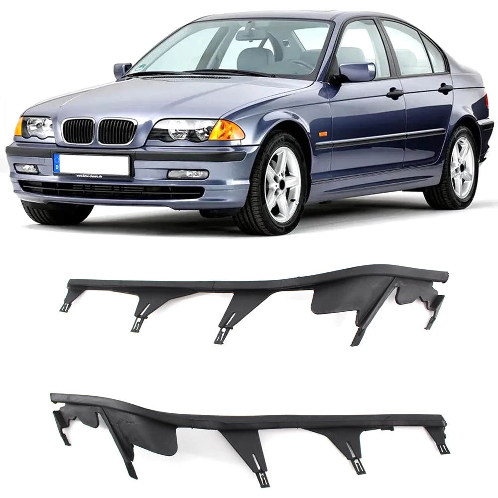 Car Front Upper Headlight Lens Shell Cover Strip Trims Headlight Sealing Gasket For BMW E46 4 Door 323i 325i 328i 330i 1998-2001