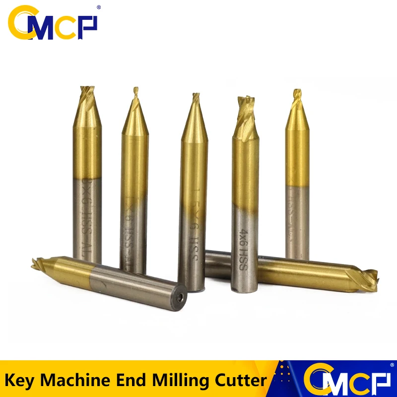 Cmcp 6mm Schafts chl üssel schneide maschine Titan beschichteter Schaft fräser 2.0/3.0/5,0mm Vertikal schlüssel maschine
