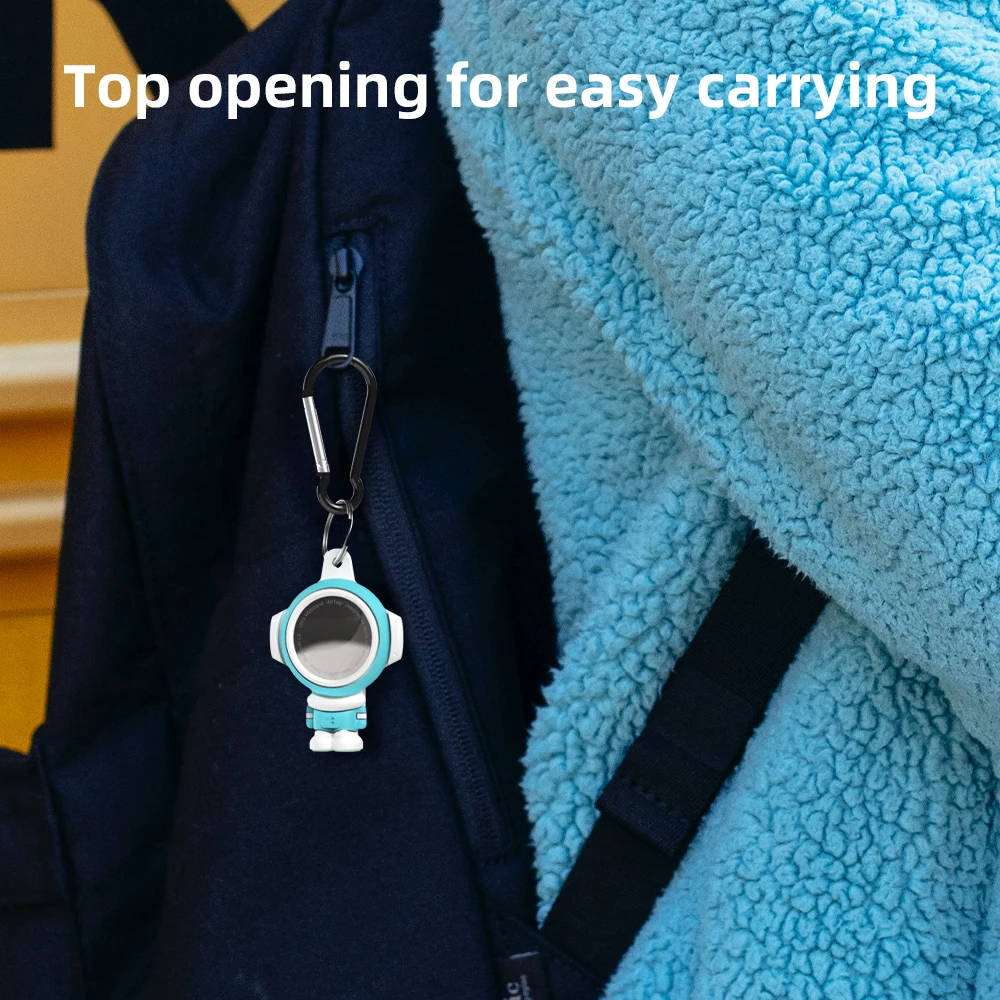 Silicone Bảo Vệ Cho Apple AirTag Tặng Móc Khóa Chống Mất Không Gian Theo Dõi Thiết Bị Định Vị Thiết Bị Dây Ốp Lưng Khóa Giáp