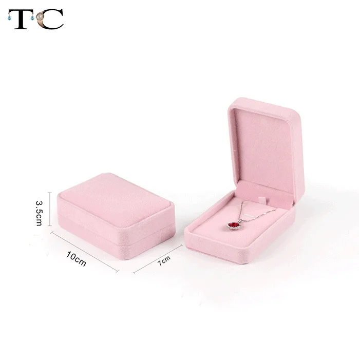 1 Piece Velvet Jewelry Box Earrings Container Wedding Necklace Box for Pendant Bracelet Display Gift Box Holder 12 Colors