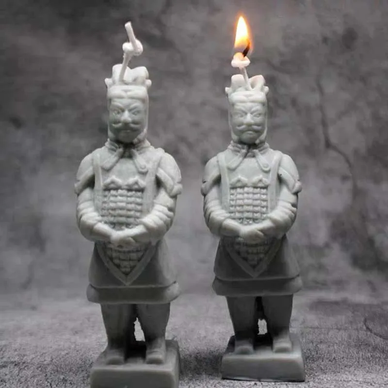 

Ancient Soldier Candle Silicone Mold for DIY Handmade Aromatherapy Candle Plaster Ornaments Handicrafts Soap Mold Hand Gift Make