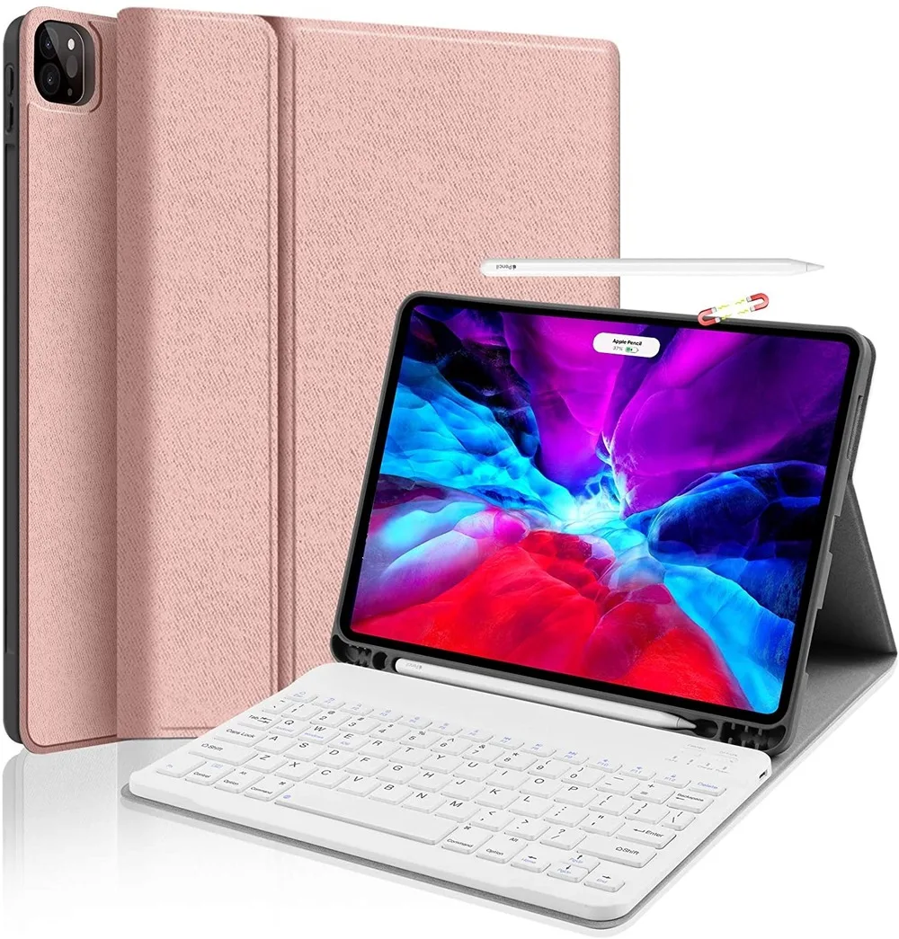 

Magnet Bluetooth Keyboard Case For iPad Pro 12.9 2020 Apple Pencil Holder Cover,Keyboard Case For iPad Pro 2020 11"2018 12.9inch