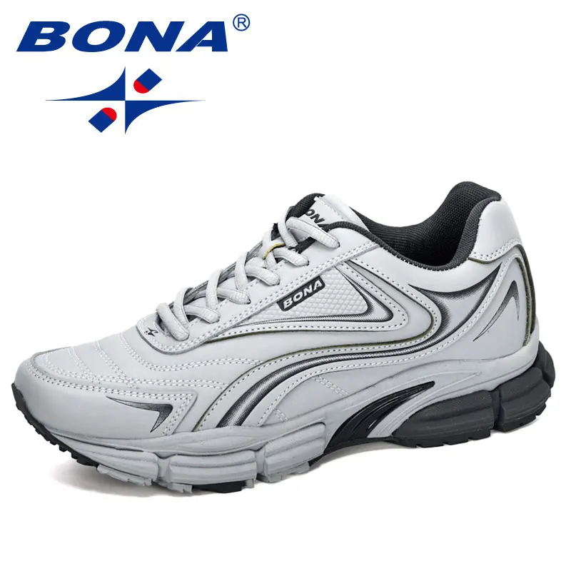 BONA 2020 New Designers Action Leather Sneakers Shoes Men Outdoor Casual Shoes Man Trendy Leisure Footwear Male Walking Shoes