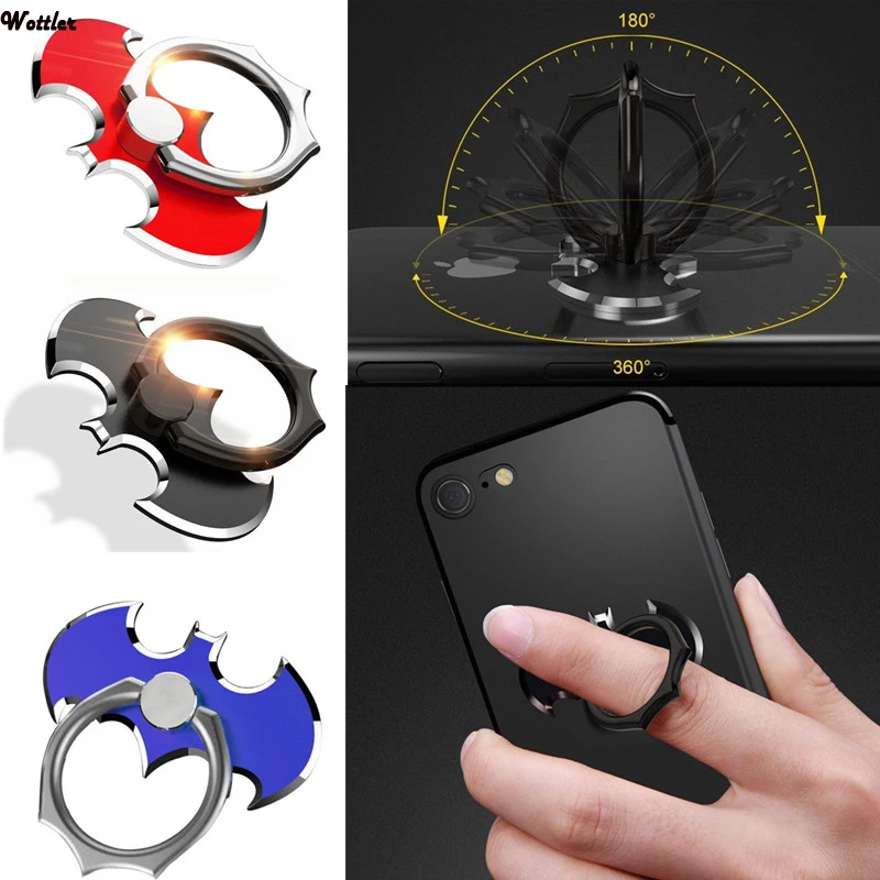 Bat Magic Finger Ring Bracket Cell Phone Holder 360 Degree Rotation for IPhone 11 Pro X Samsung Xiaomi Mi8 GPS Smartphone Holder