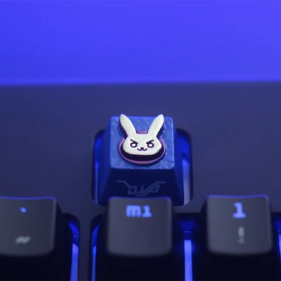 1pc Mechanical Keyboard Metal Keycap Personality Aluminium Alloy Key Cap For OW DVA Game Key