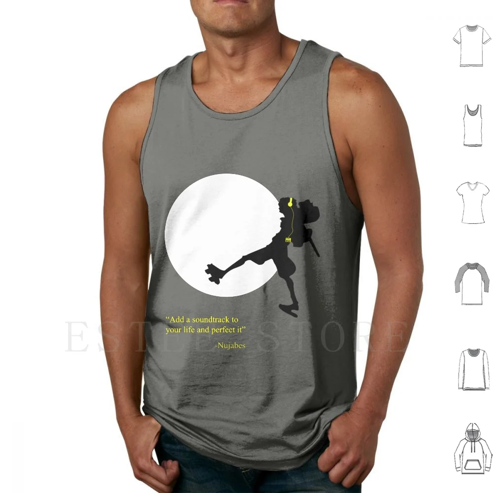 Champloo-Nujabes Tank Tops Vest Sleeveless Champloo Nujabes Jun Seba