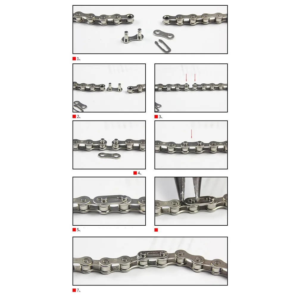 10pcs Bicycle Chain Master Link 1/2 X 1/8 Steel Single Speed Quick Chain Master Links Connector Bike Accessories