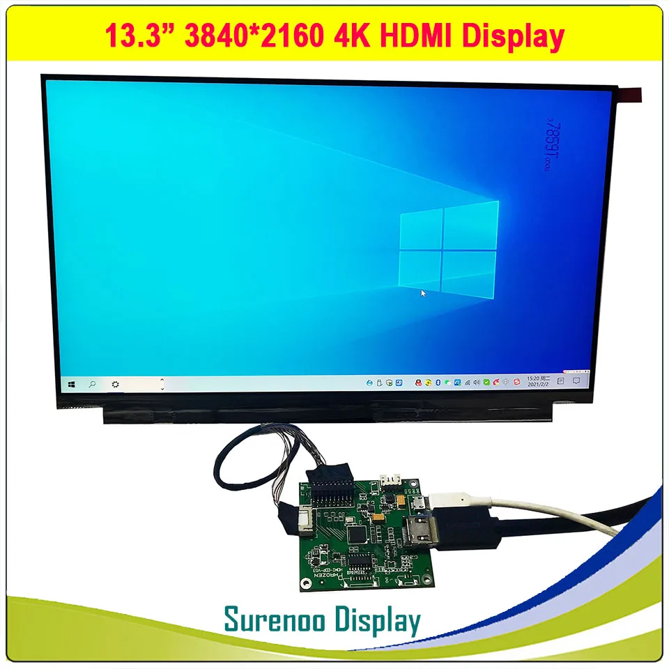 

13,3-дюймовый 3840X2160 4K HDMI-совместимый TFT IPS ЖК-модуль Экран монитора Панель дисплея LG LP133UD1-SPA1 для Windows