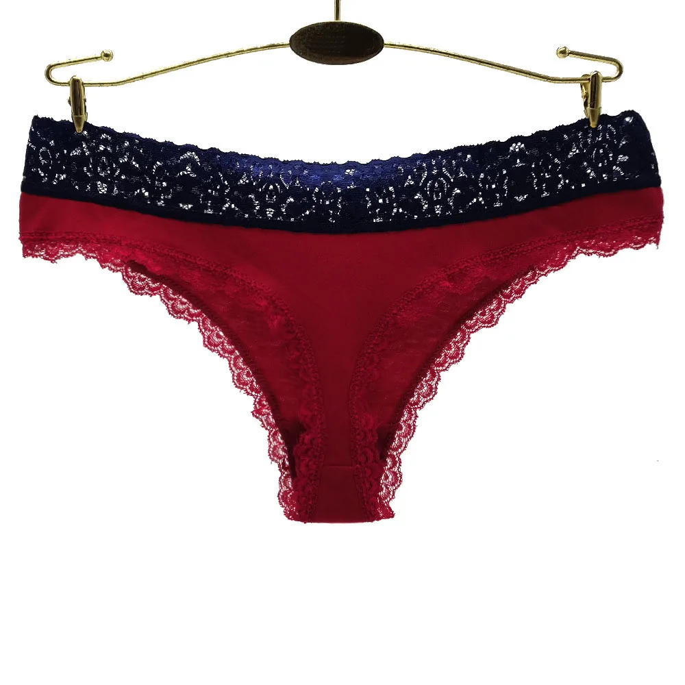 Moonflame-String sexy en coton pour femme, sous-vêtements féminins, dentelle G, 6 documents, lot de 5 pièces, 87436