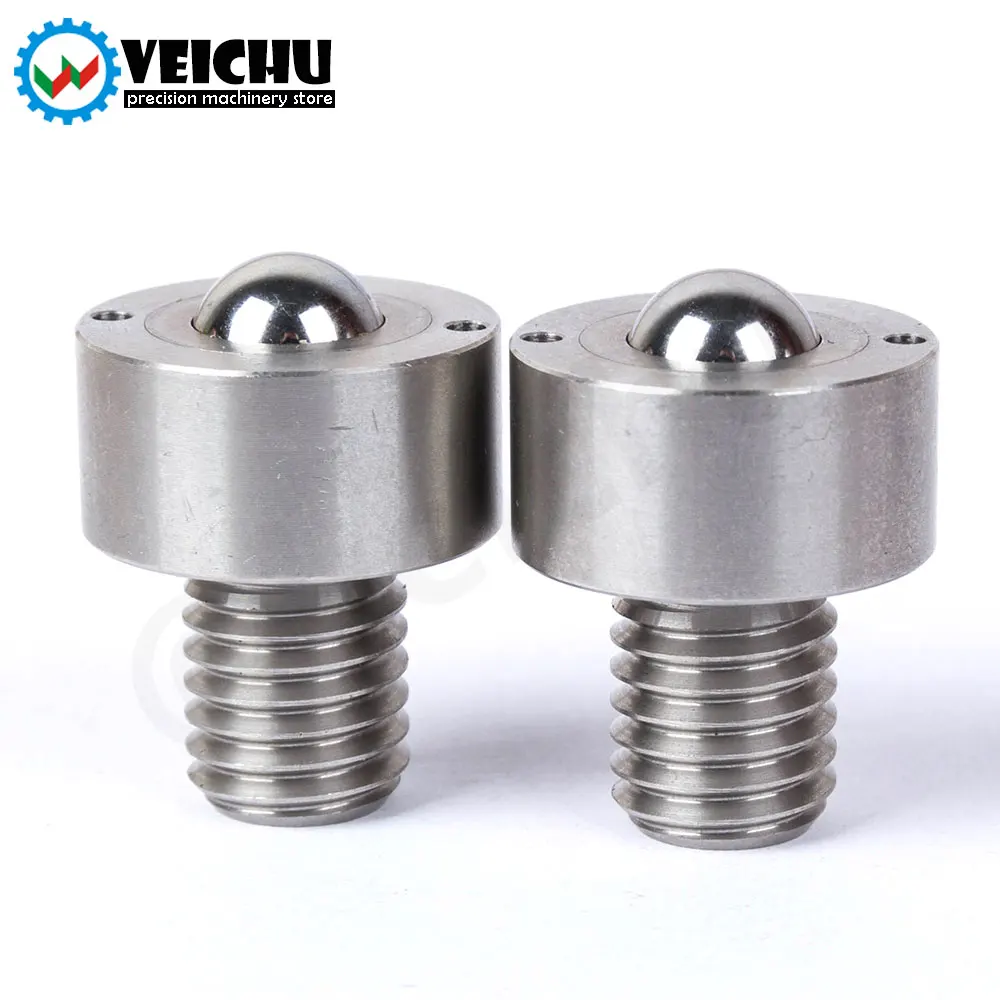 VEICH 1PCS Converyor VCN314 Todos Rolamento de Esferas de Aço Inoxidável Cabeça Redonda Bola de Rolos Rolo Êmbolos Com Rosca Do Parafuso Prisioneiro