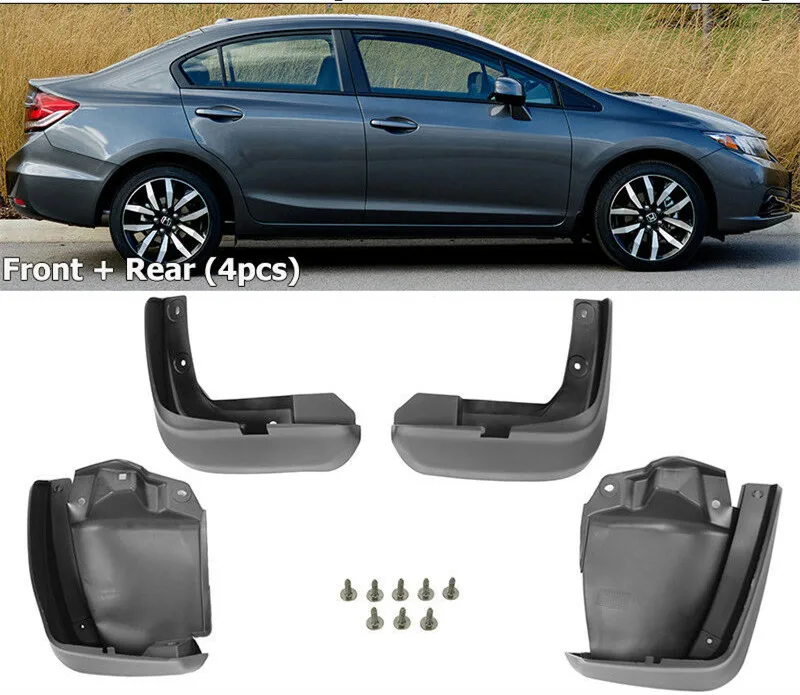 

Front Rear Mud Guard Mud FLAP For Honda Civic Sedan 9th Gen 2012-2015 Mudflaps Splash Guards Mudguards Tire Fenders Accessories