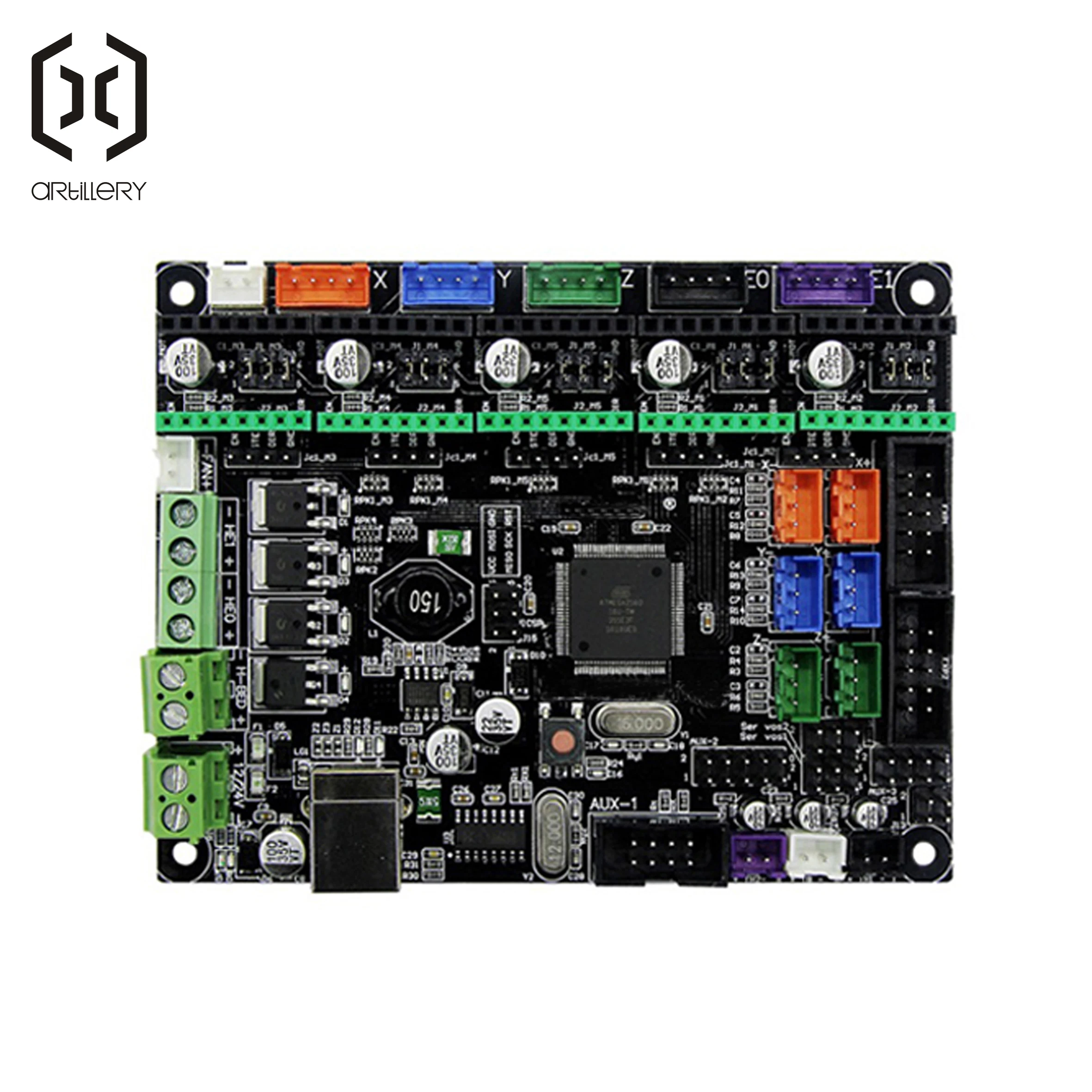 Motherboard 8-bit digunakan untuk printer 3D, artileri Sidewinder X1, dan Genius mendukung merek printer lainnya