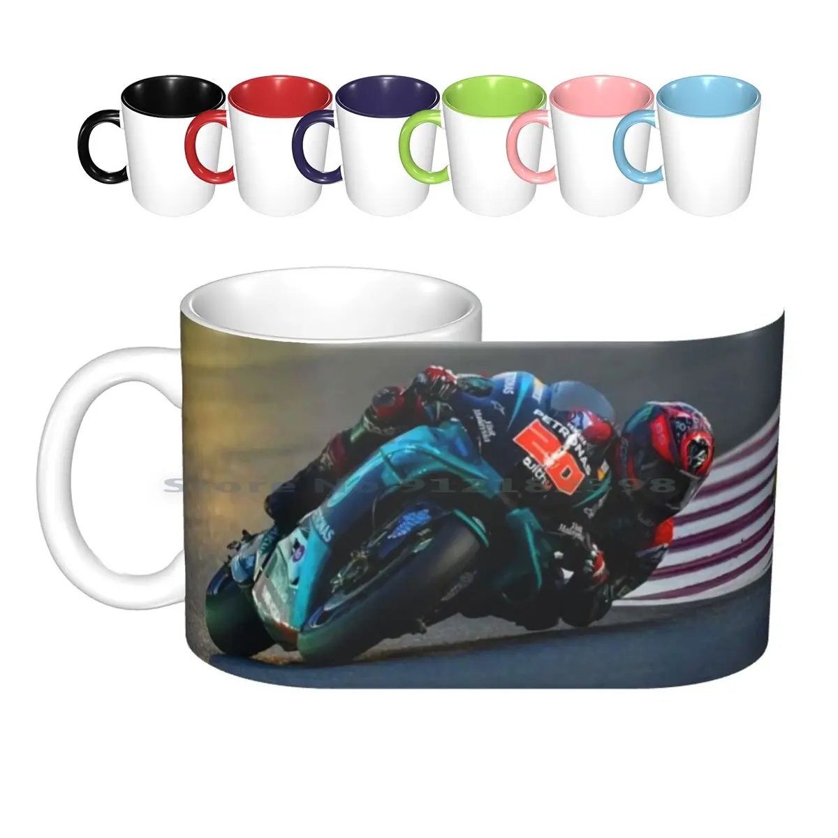 Going Flat Through A Corner Ceramic Mugs Coffee Cups Milk Tea Mug Motor Motorbike Motorcycle Racing Motorsport Rider Racetrack