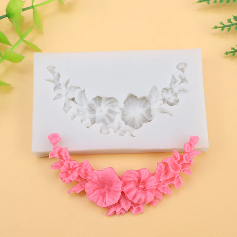 Flower Rattan Silicone Mold Cake Chocolate Lace Decoration Supplies DIY Pastry Dessert Fondant Resin Moulds Kitchen Baking Tool