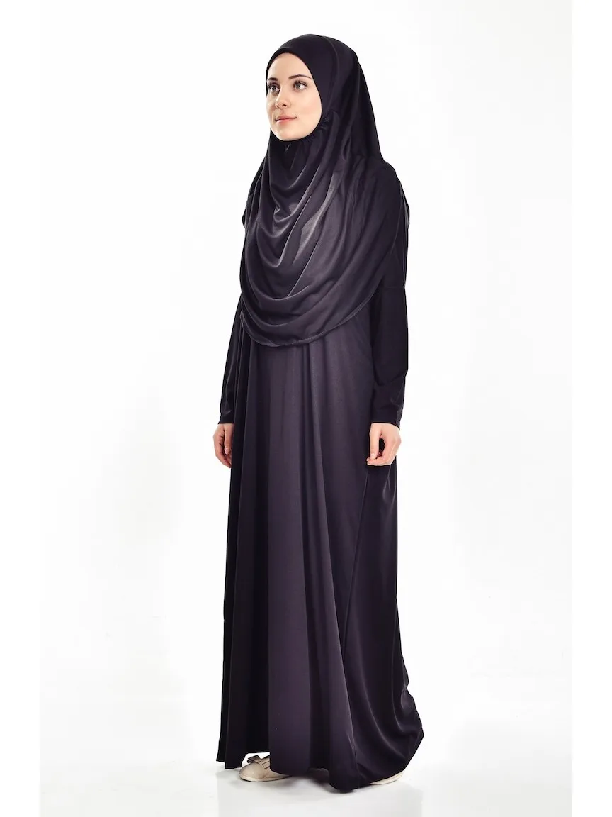 HAIFA Women Praying Dress with EASY Hijab WITH BAG Muslim Lady Prayer Islamic Abaya Easy HIGH QUALITY TURKISH FABRIC Black