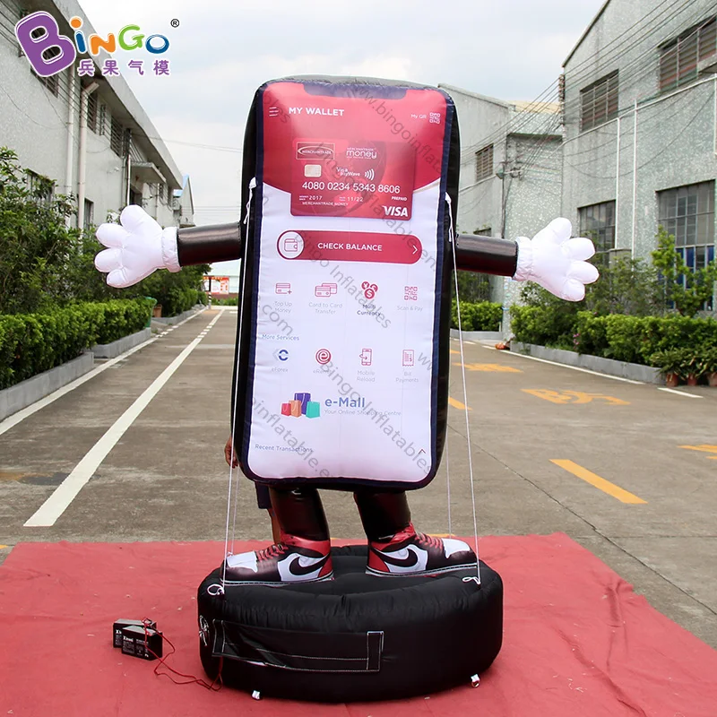 New Design 2.1 Meters Inflatable Mobile Phone Model for Advertising / Standing Type Phone Balloon for Display Toys