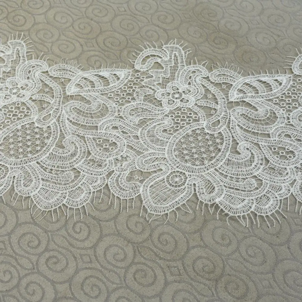 Hollow Embroidery Lace Trim, Wedding Dress Lace Fabric Decoration Accessories Eyelash Dress Lace