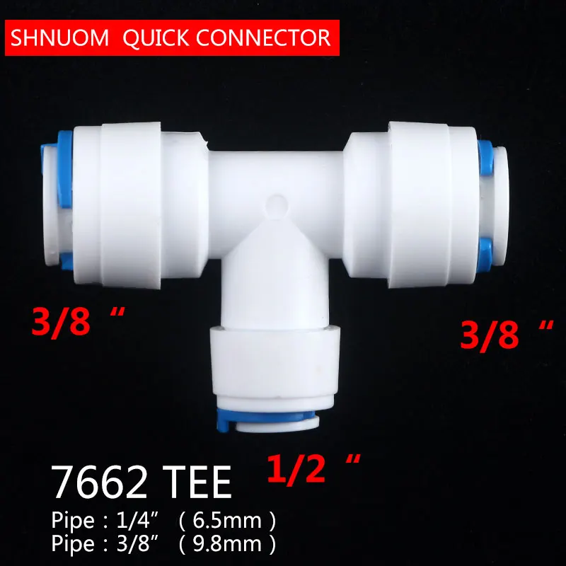 Commonly Used Water Purifier Accessories Variable Diameter Pure Water Machine 2 Points 3 Points Quick Connect Three-way Quick Plug Conversion Head 232 Quick Connector