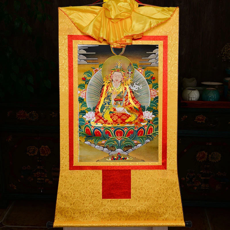 

35cm-60cm Tibetan Buddhism Padmasambhava Buddha Statue Thangka Print Scroll