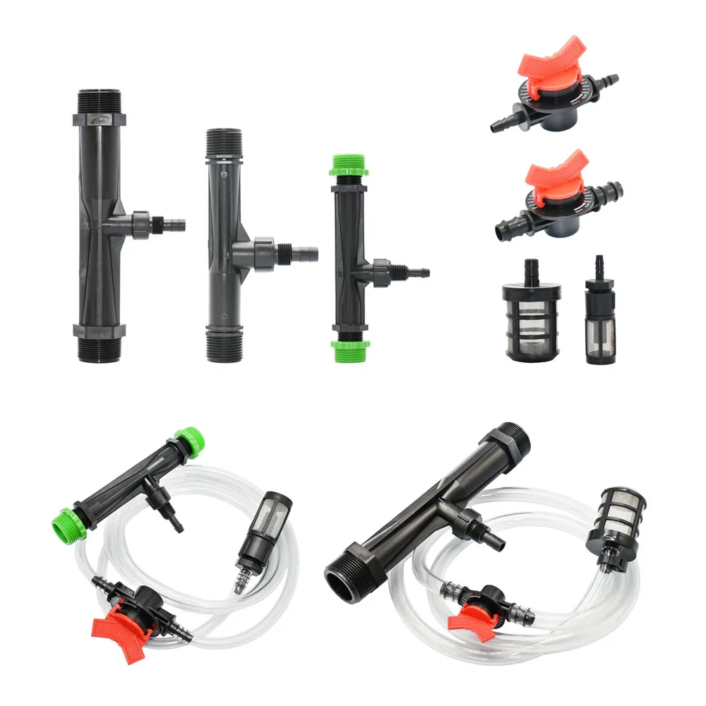 

1/2 3/4 1 1.5 Inch Venturi Fertilizer Injector Kits Tap Filter Garden Agriculture Irrigation System Tool 1Set