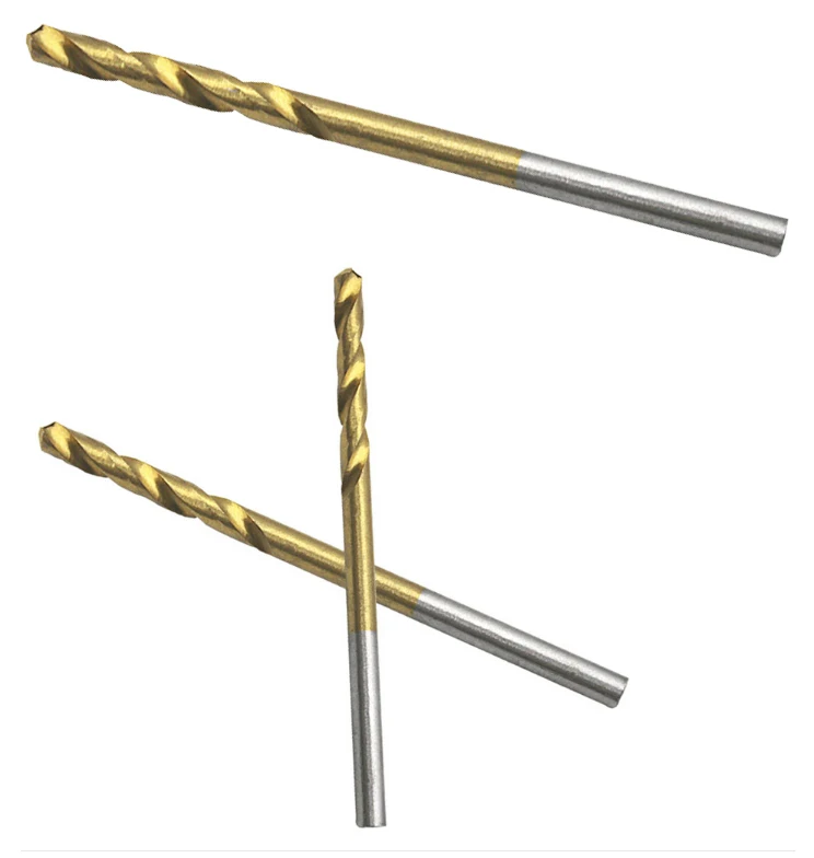 Juego de brocas de acero de alta velocidad HSS, herramientas eléctricas de alta calidad, recubiertas de titanio, 1-3mm, 50 unidades