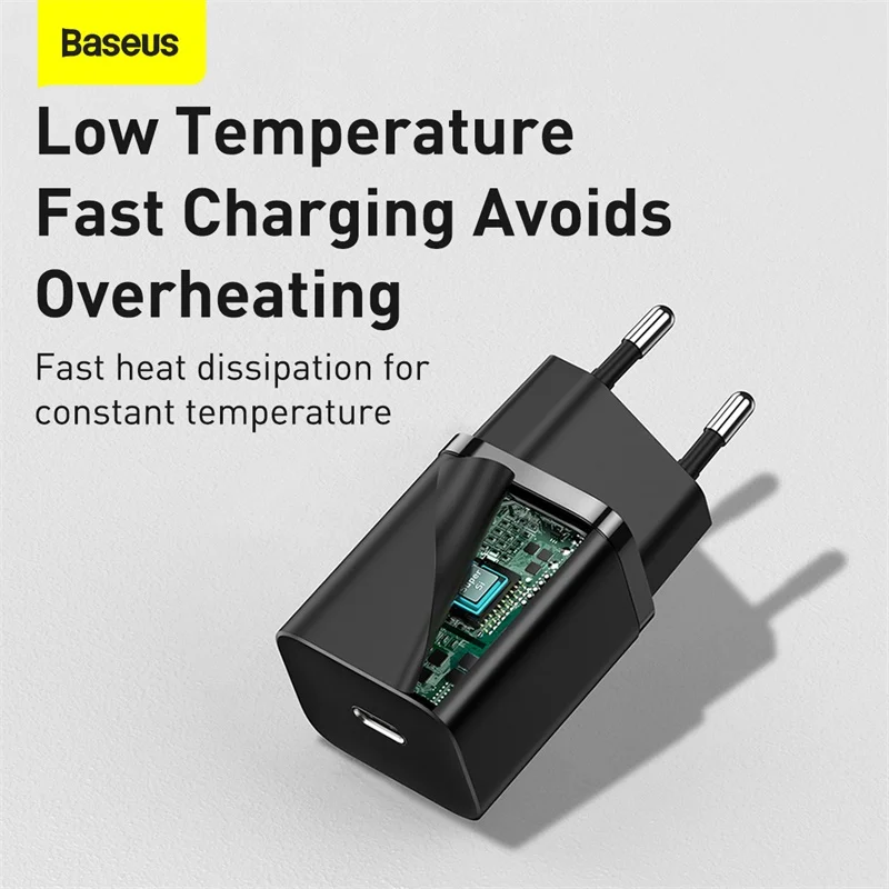 Baseus-슈퍼 Si USB C 고속 충전기 어댑터, 30W, 아이폰 14, 13, 12 프로, 맥스, 아이패드용, c타입 QC 3.0 PD, 샤오미용, 급속 충전기