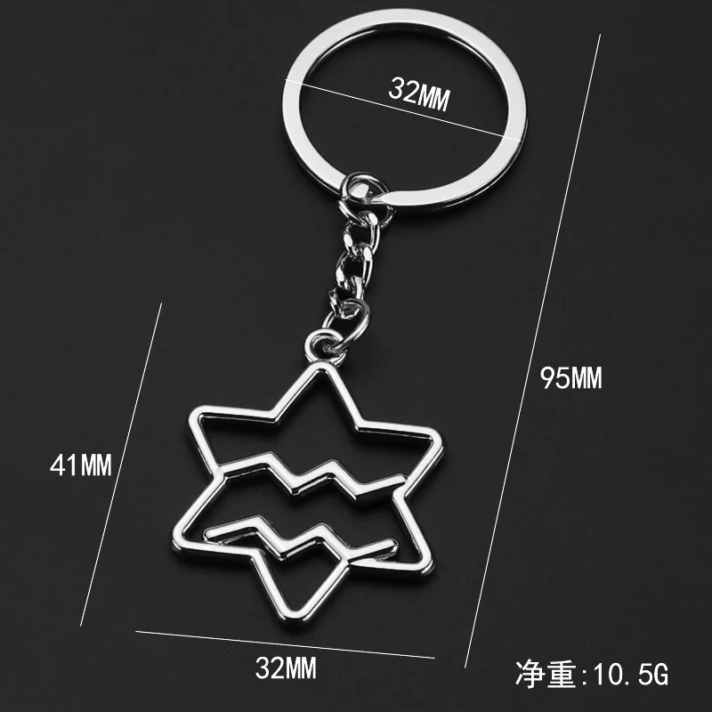 Creative Twelve Constellation Keychain Pendant Metal Capricorn Gemini Aquarius Scorpio Keychain Party Gift Jewelry