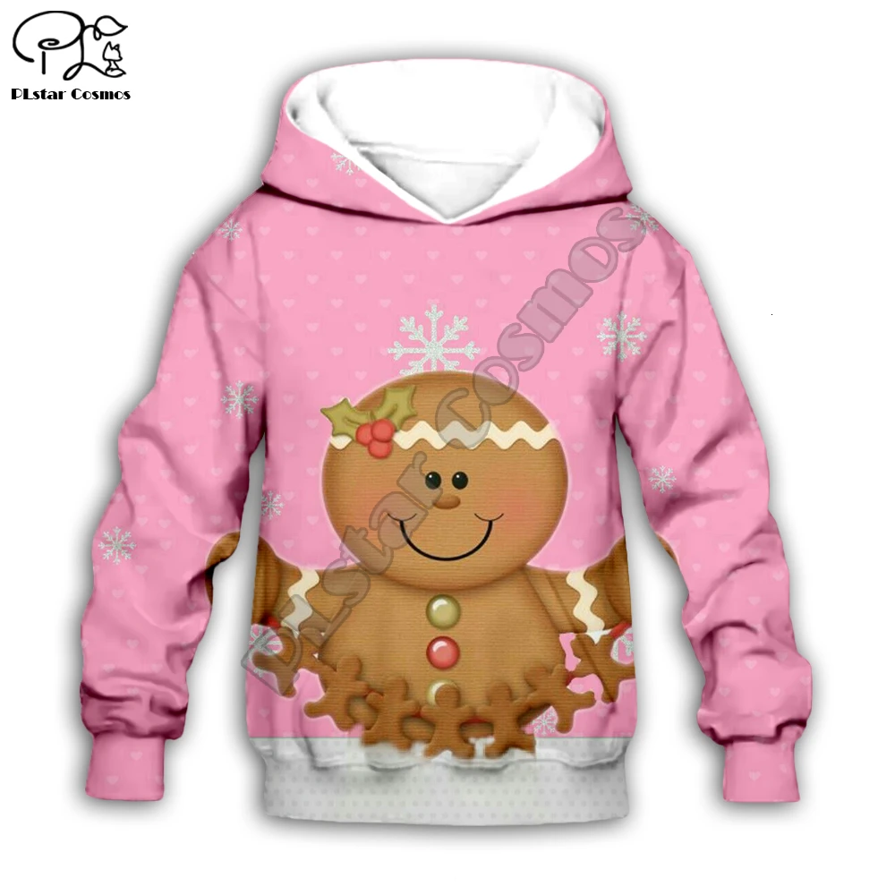 

Kids Merry Christmas cookie 3D print cartoon hoodies Santa Claus kawaii long sleeve Sweatshirt zipper boy girl cloth tshirt Pant