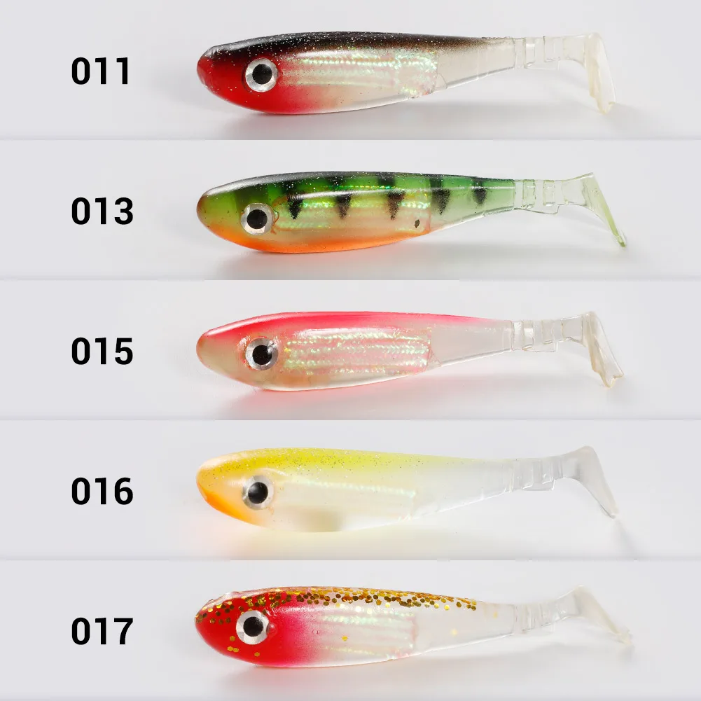 Noeby Soft Silicone Shad Lure 6cm2.5g 9cm8g 13cm23g Artificial Soft Bait Frog Tail Smelling Laser for Bass Pike Fishing Lure