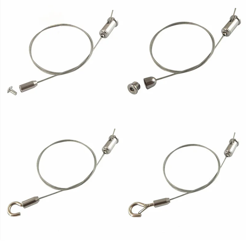 

12PCS 1M Stainless Steel Wire With Retractable Height For Hoisting And Suspending Various Lights LED Lights Lifter Hooks