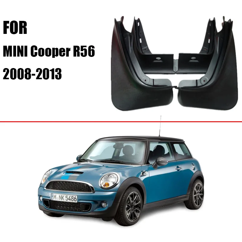 For Mini Cooper R56 2008-2013 coopers Mud Flaps Mudguards Splash Guards Mudflaps Car Fenders  accessories Front Rear 4 Pcs/Set