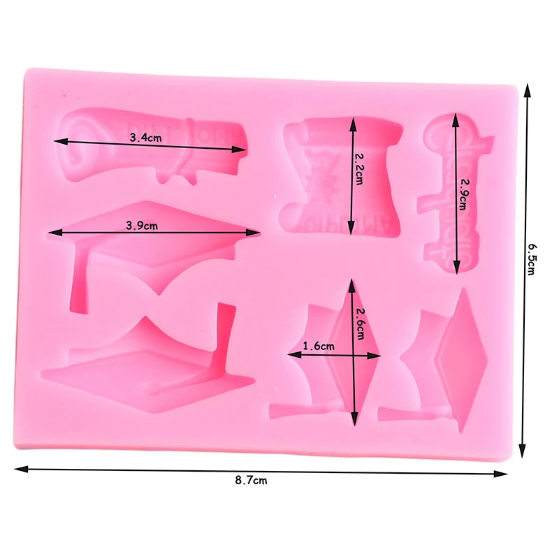 DIY Graduate Silicone Molds Bachelor Cap Fondant Mold Graduation Party Cake Decorating Tools