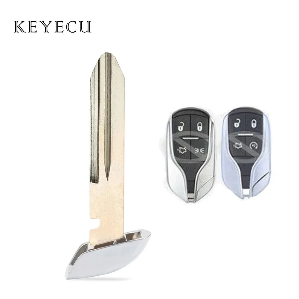 

KEYECU, необрезанная аварийная вставка, ключ, лезвие, умная фотография, замена, необработанное пустое лезвие для Maserati ghiblq Quattroporte