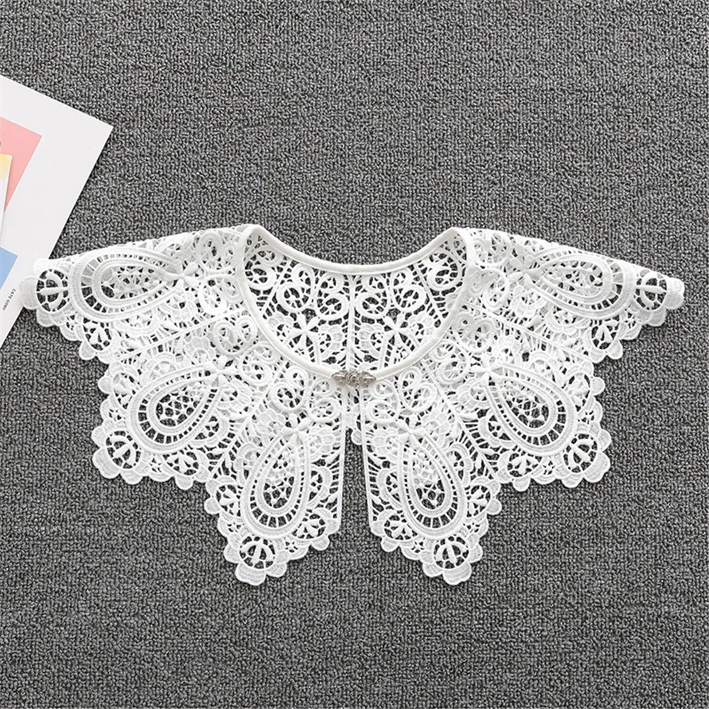 Women Lace Fake Collar Doll Collar Detachable Shirt Collar False Collar Blouse Top Women Clothes Accessories DropShip