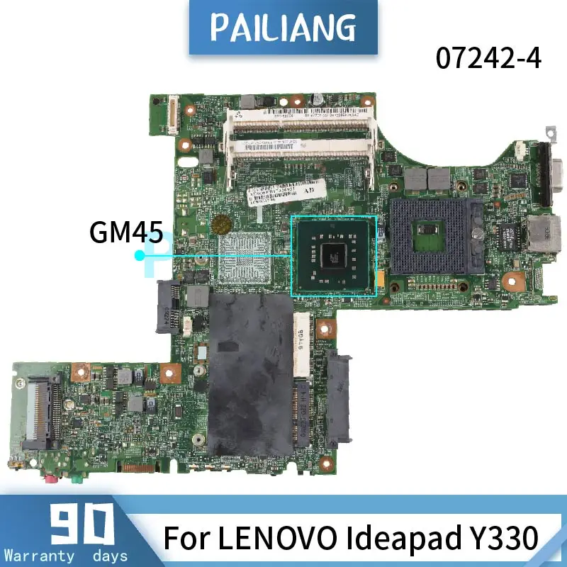 

Материнская плата PAILIANG для ноутбука LENOVO Ideapad Y330, материнская плата 07242-4 GM45 DDR3 tesed