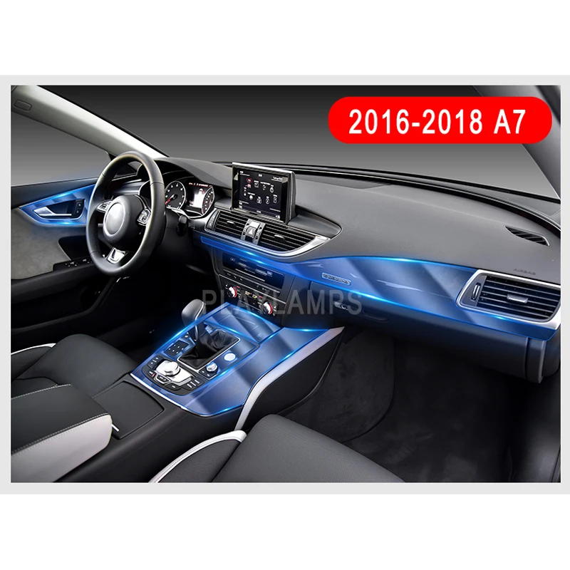 Sticker For Audi transparent Promotion TPU Film stickers for Audi A7 Center console Car Accessories 2013-2018