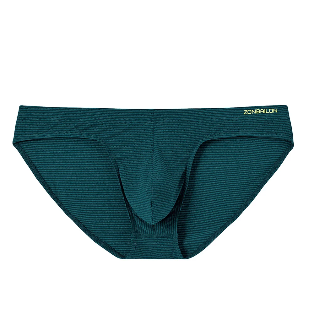 Ropa interior Sexy de nailon para hombre, Bikini suave y cómodo, calzoncillos transpirables de tiro bajo