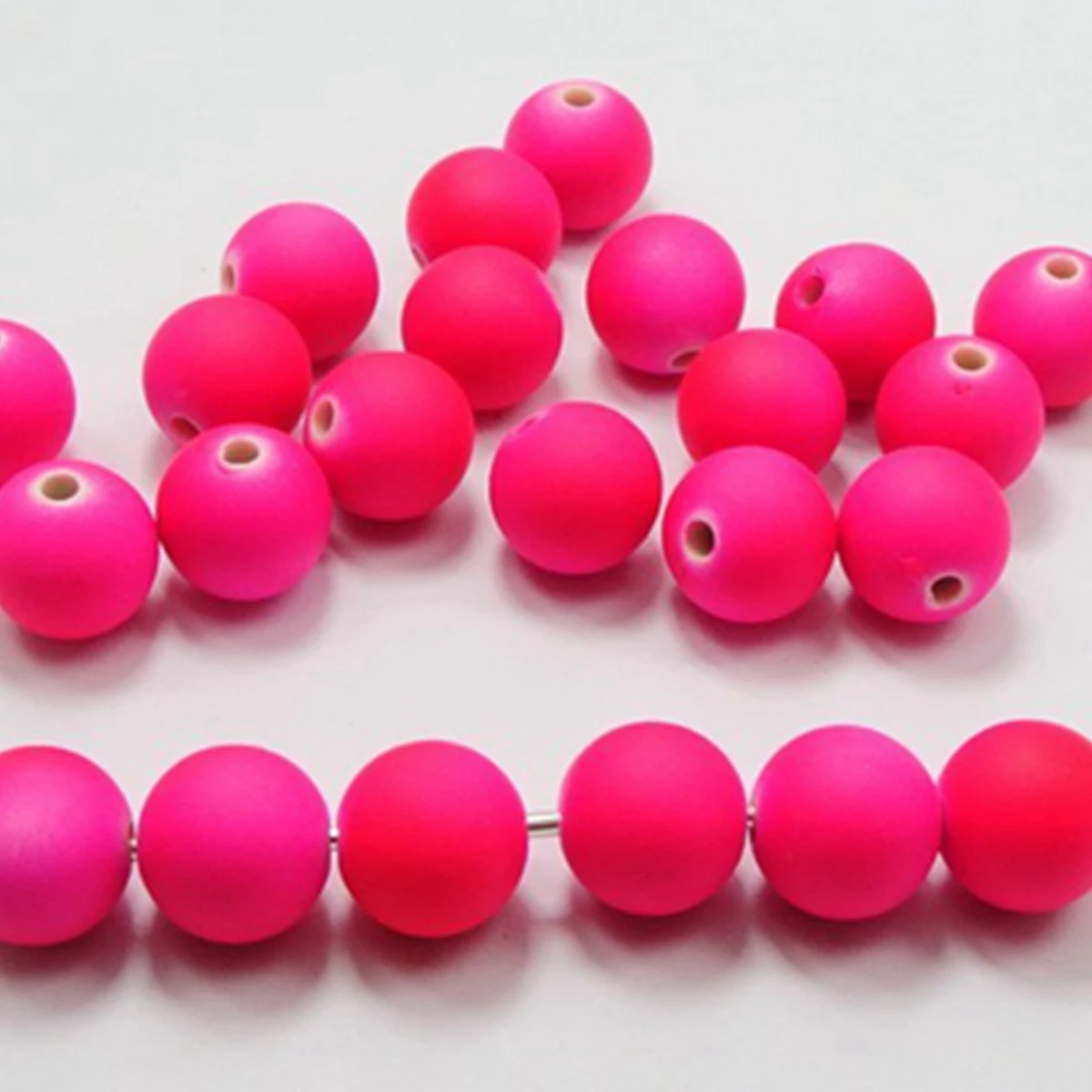 DIY Fluo Neon Beads Acrylic Round Beads 6-10mm(3/8\