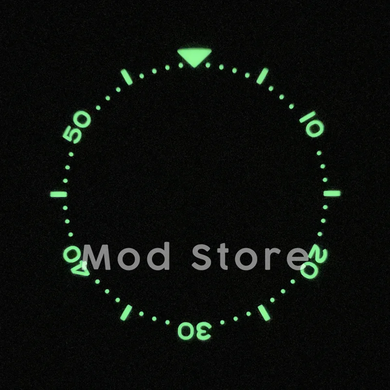 SKX007/SRPD Mod Flat Ceramic Bezel Insert Green Color 38mm C3 Lume