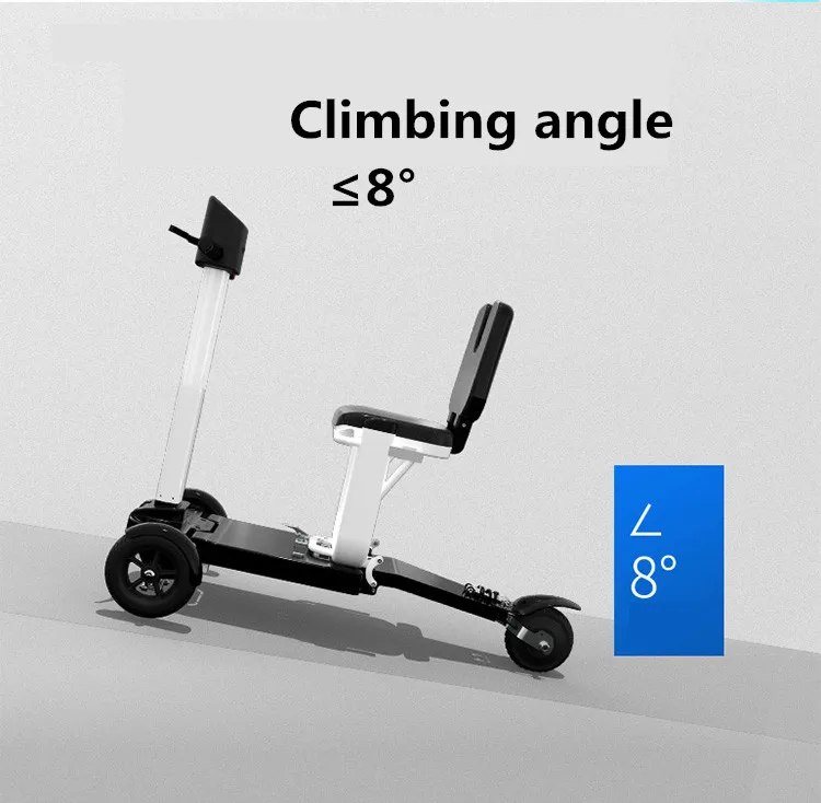 Aluminum Motorised Scooter Lightweight Remote Control Folding Electric Power Scooter Wheelchair For Travel,Outdoor