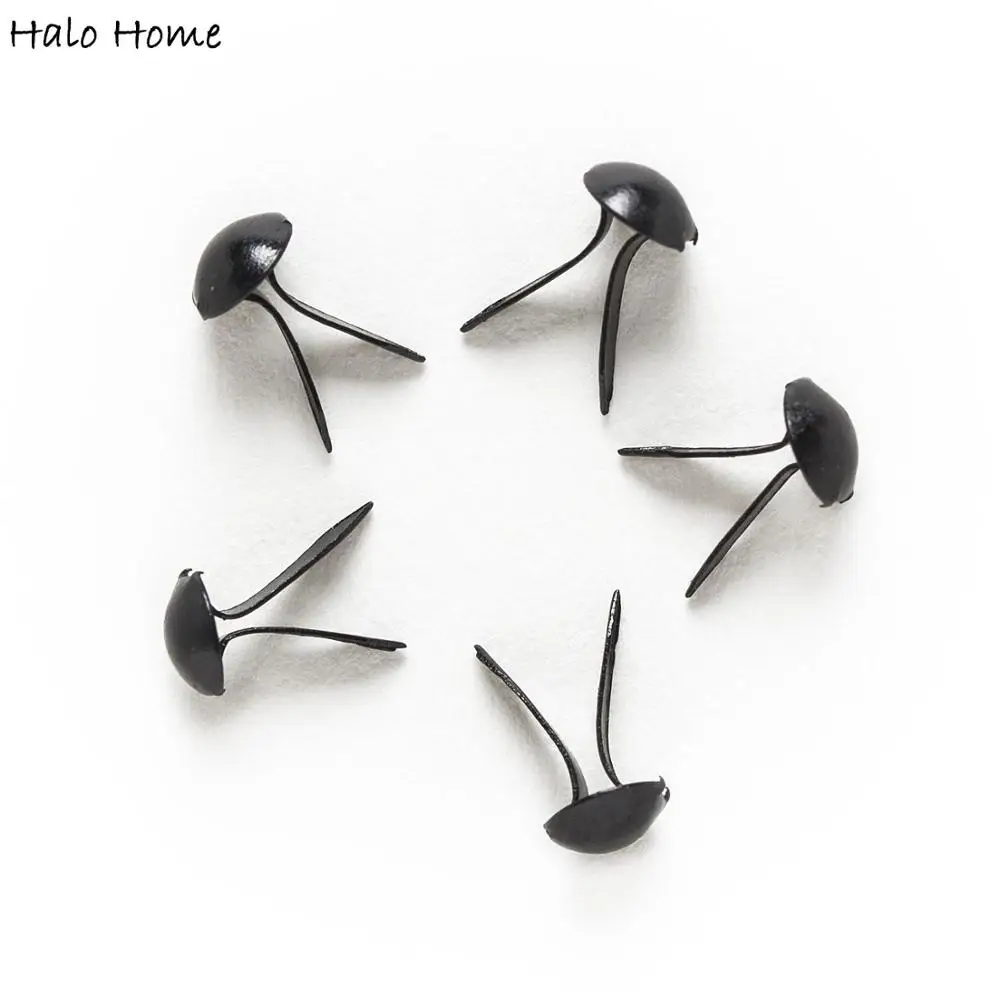 500 Pcs Black Round Brads Scrapbooking Embellishment Card Making DIY Home Decor Tools 9x5mm(3/8\