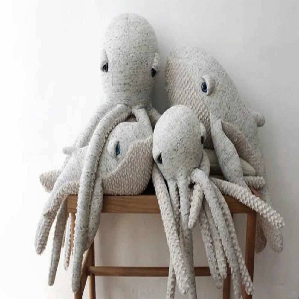 Giant Cozy Fuzzy Extra Soft Octopus Stuffed Toy Lifelike Sea Animal Octopuses Plush Toys Birthday Gifts For Children Boys Girls