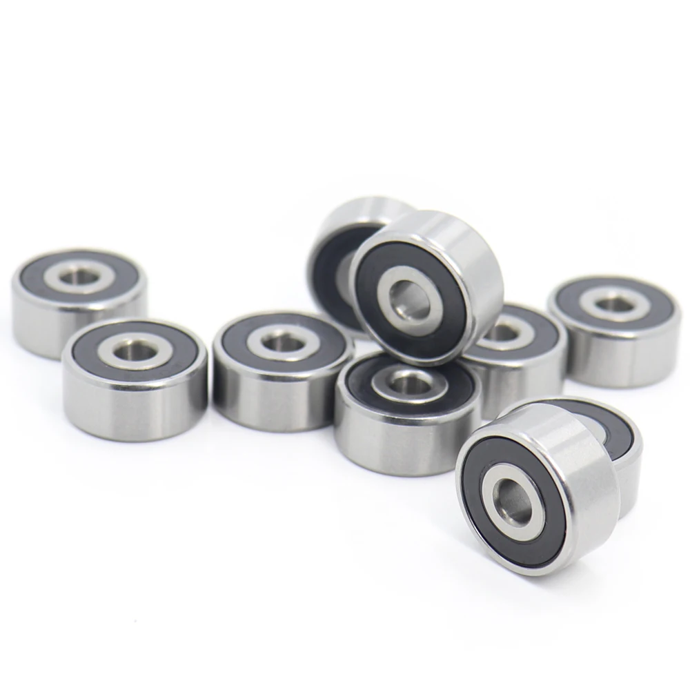 

1614 2RS ABEC-1 (10PCS) 3/8"x1 1/8"x3/8" inch Miniature Ball Bearings 9.525mm x 28.575mm x 9.525mm 1614RS