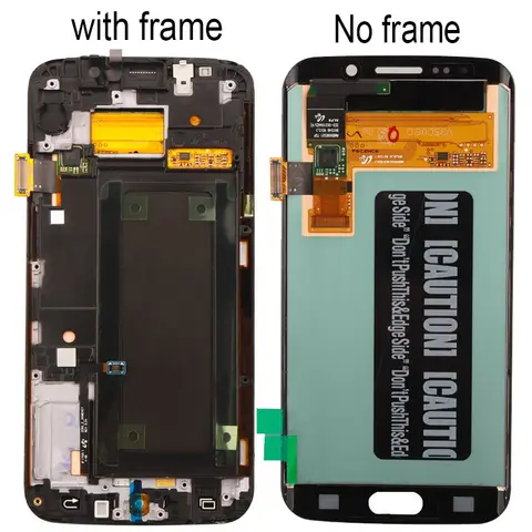 Super AMOLED For SAMSUNG Galaxy S6 edge LCD Display Touch Screen Digitizer G925 G925I G925F Touch Screen Repair Parts with Frame