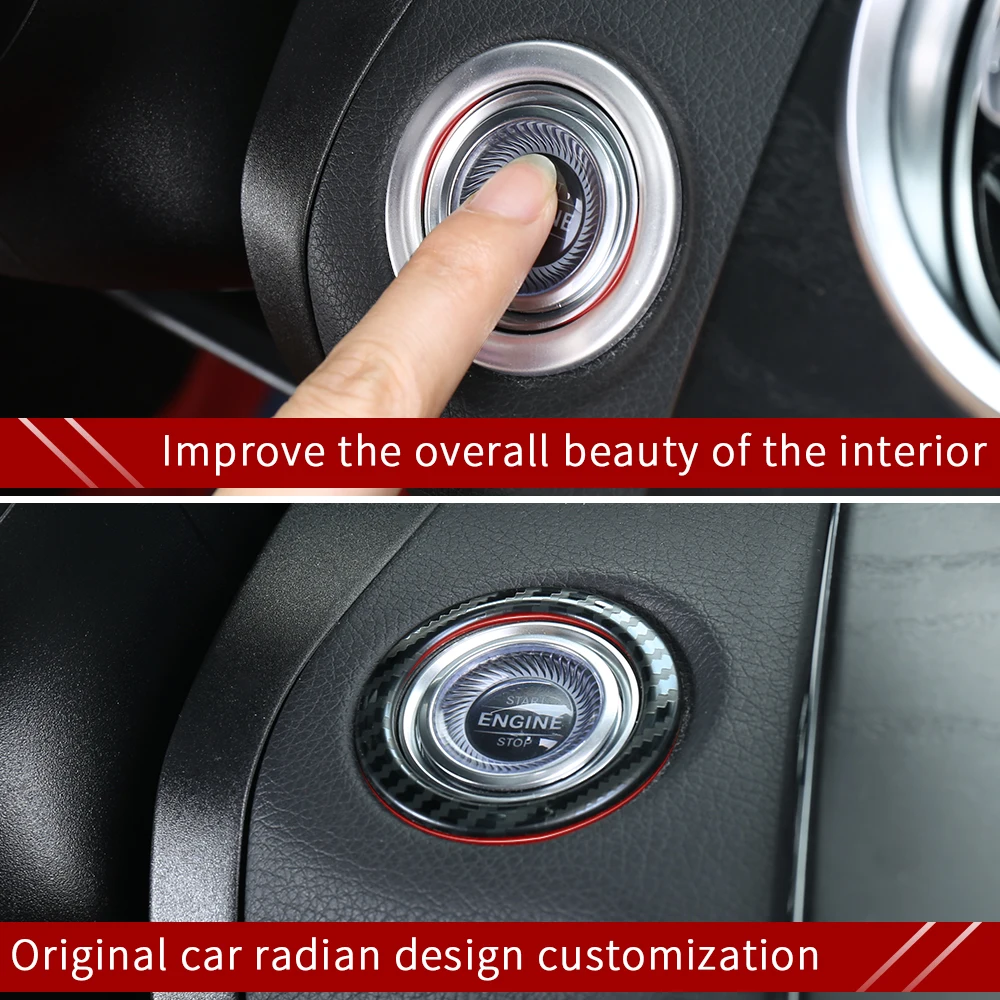 One-click start frame trim For Mercedes w205 amg coupe / interior trim c63 mercedes c class accessories w205 glc X253