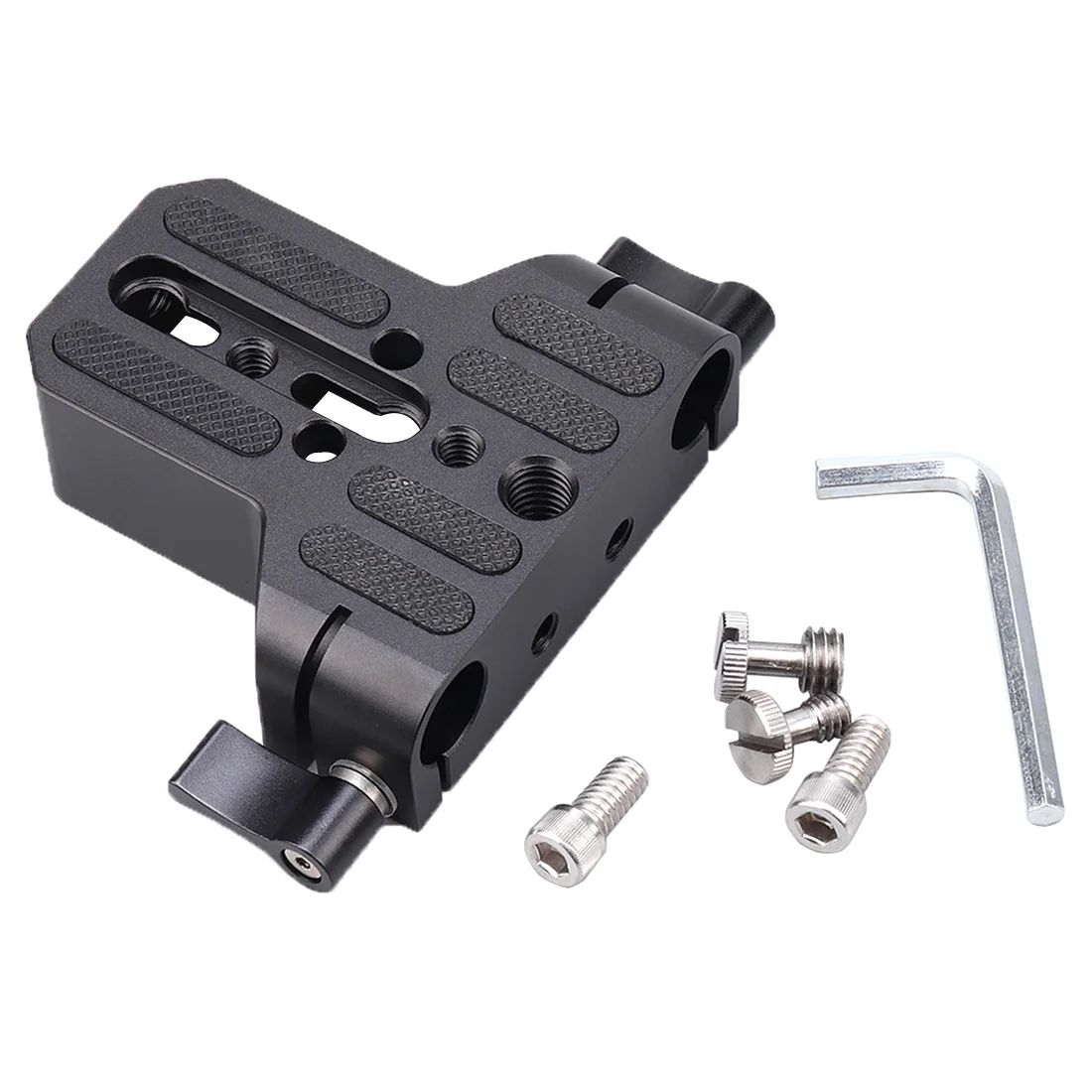 Universal Kamera Grundplatte Schulter Rig 15mm Stange Clamp Quick Release Adapter für Sony DSLR Käfig Vlog Schulter Unterstützung System – Detail 1